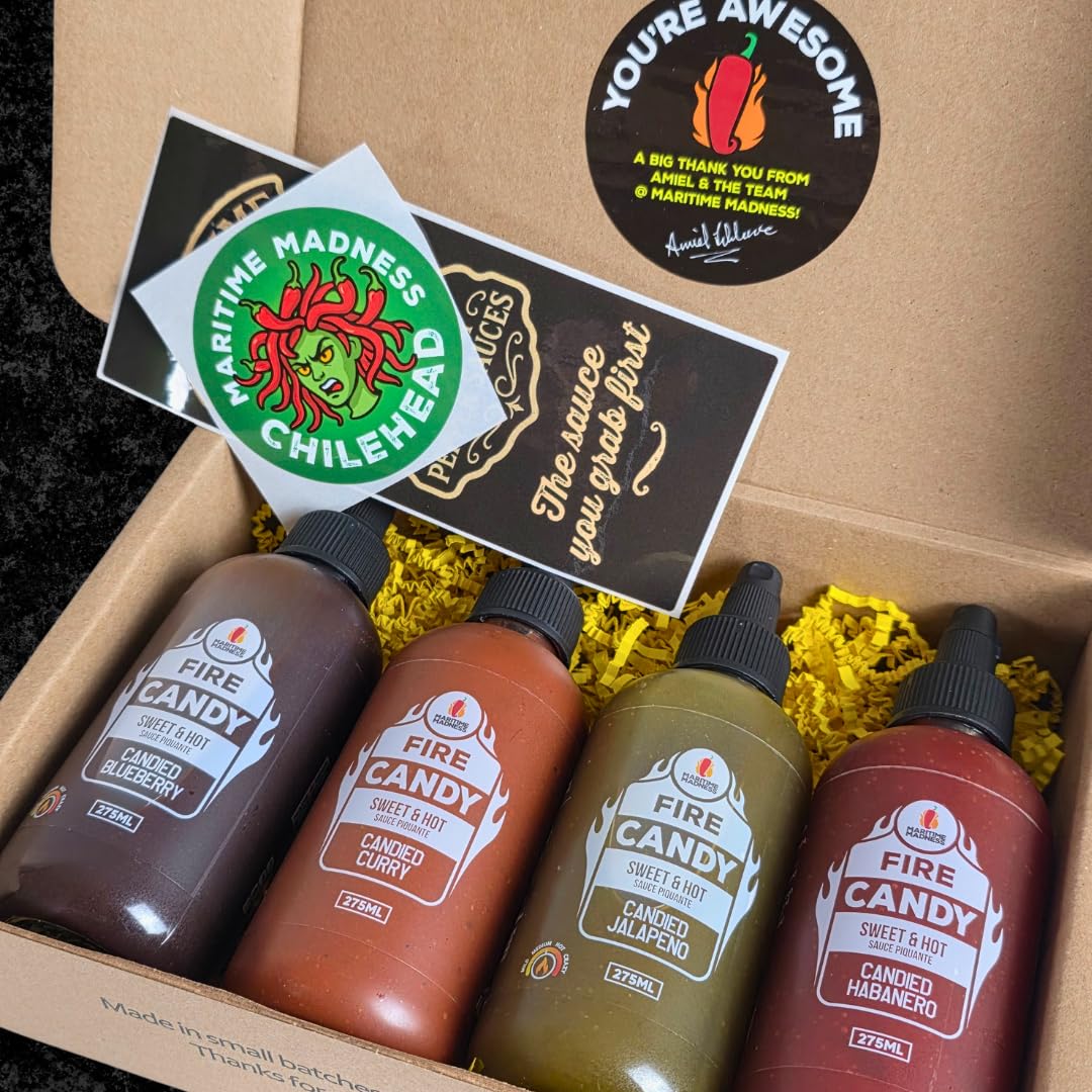 Maritime Madness, FireCandy Hot Sauce, Made in Canada, 4 x 275ml